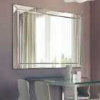 MirrorOutlet Horsley All Glass Modern Large Wall Mirror 137 X 107 Cm
