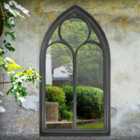 MirrorOutlet New Black MirrorOutlet Somerley Chapel Arch Garden Mirror 112 X 61 Cm