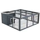 Pawhut Small Animal House With Openable Roof - Dark Grey
