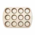 Maison 12 Compartment Muffin Tray - Satin Champagne Carbon Steel