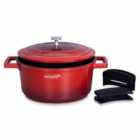Intignis Non-stick Casserole With Oven Proof Lid 4.7L - Red