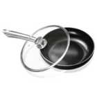 Intignis Ceramic Fying Pan With Oven Proof Lid 24Cm - Black