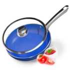 intignis Ceramic Frying Pan With Oven Proof Lid 24Cm - Blue