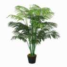 Outsunny 125Cm/4Ft Artificial Palm Plant Decorative Tree With18 Leaves Nursery Pot