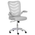 Vinsetto Mesh Office Chair Home Swivel Task Chair With Lumbar Support Arm Grey