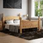 Corona Pine Double Bed High Foot End