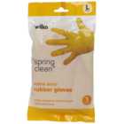 Wilko Extra Wear Large Yellow Rubber Gloves