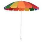 Outsunny Beach Umbrella with Carry Bag - Multicoloured