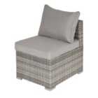 Outsunny Modular Rattan Armless Chair - Grey