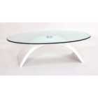 Morgan Glass And High Gloss Coffee Table White