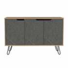 Core Products Manhattan Medium Sideboard With 3 Doors Bleached Pine