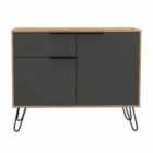 Core Products Vegas Small Sideboard With 2 Doors And Drawer Bleached Oak