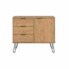 Core Products Augusta Small Sideboard With 1 Door 3 Drawers Antique Waxed Pine
