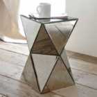 Furniture Box Diamond Mirrored Bedside Table