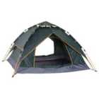 Outsunny 3 Person Pop Up Camping Tent - Green