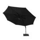 Royalcraft Deluxe 3.5m Round Cantilever Grey Parasol with 100Kg Base