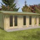 Forest Garden Blakedown 6m x 4.m Apex Double Glazed Log Cabin