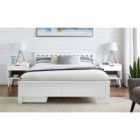 Furniture Box Azure Grey White Wooden Solid Pine Quality King Bed Frame Only
