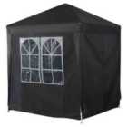 Outsunny 2Mx2M Pop Up Gazebo Party Tent Canopy Marquee With Storage Bag Black