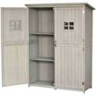 Outsunny Garden Shed Outdoor Storage Unit Weatherproof Three Shelves W/ Magnetic