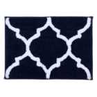 Penguin Home Tufted Reversible Bath Mat, 100% Micropolyester Pile, 43X61Cm - Navy