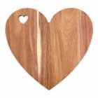 Interiors by PH Acacia Wood Heart Chopping Board - Pink Edge