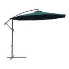 Outsunny 3m Banana Cantilever Parasol (base not included) - Green