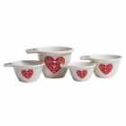 Interiors by PH Set of 4 Heart Measuring Cups - Dolomite