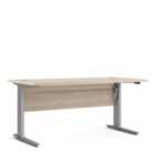 Prima Desk 150 cm In Oak Electric Controled Height - Silver