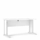 Prima Desk 150 Cm In White With White Legs