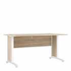 Prima Desk 150 Cm In Oak Effect With White Legs