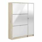 Shoes Hallway Storage Cabinet With 3 Tilting Doors And 2 Layers And 1 Door