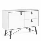 Ry Sideboard With 1 Door And 2 Drawers Matt White