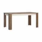 Toledo Extending 4 to 6 Seater Dining Table In White And Oak Effect
