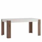 Toronto 160 Cm 4 Seater Dining Table In White And Oak Effect
