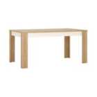 Lyon Large Extending Dining Table 160/200 Cm In Riviera Oak Effect/White High Gloss