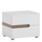 Chelsea 2 Drawer Bedside In White With Oak Effect Trim