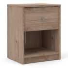 May Bedside Table 1 Drawer In Jackson Hickory Oak Effect