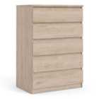 Naia Chest Of 5 Drawers In Jackson Hickory Oak Effect