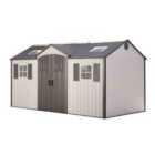 Lifetime 15 Ft X 8 Ft Outdoor Storage Shed - Brown/Beige