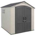 Lifetime 7ft x 7ft Outdoor Storage Shed - Brown/Beige