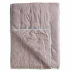 Hampshire Cotton Stitch Bedspread White Blush 2400X2600mm