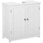 Kleankin 60x60cm Under-sink Storage Cabinet w/ Shelf - White