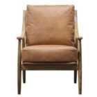 Nantes Armchair Brown Leather