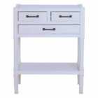 Interiors By Ph Console Table 3 Drawers Pearl White Finish