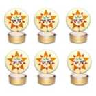 Highlands Gold Star Tealight Candle Holder Pack Of 6