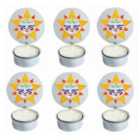 Highlands Silver Star Tealight Candle Holder Pack Of 6