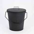 Inglenook Black Coal Bucket With Handles And Lid