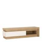 Lyon 1 Drawer TV Cabinet w/ Open Shelf - Oak Effect/White
