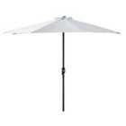 Outsunny 3m Half Round Parasol (base not included) - White
